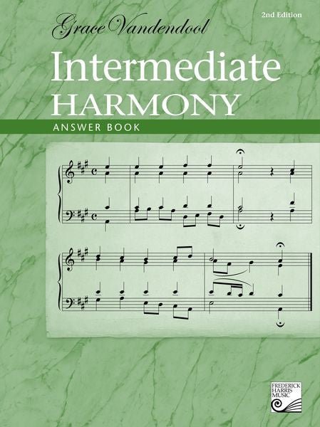 Intermediate Harmony Answer Book, 2nd Edition Frederick Harris Music Music Books for sale canada