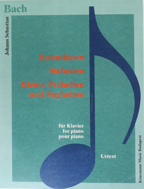 Inventions Symphonies Small Preludes And Fugues, Sebastian Johann Bach Konemann Music Budapest Music Books for sale canada