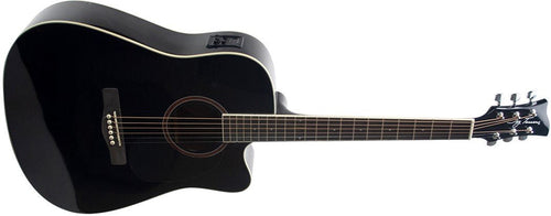 Jay Turser Dreadnought Cutaway Acoustic Guitar with EQ, Black JTA524D-CE-BK Jay Turser Guitar for sale canada