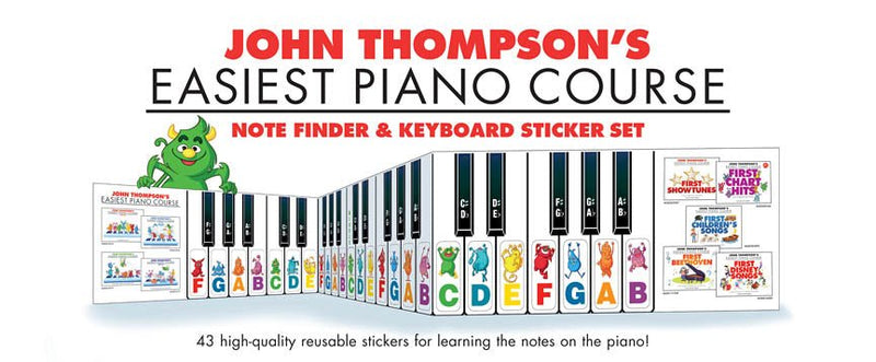 John Thompson's Easiest Piano Course, NOTE FINDER & KEYBOARD STICKER SET Hal Leonard Corporation Stickers for sale canada