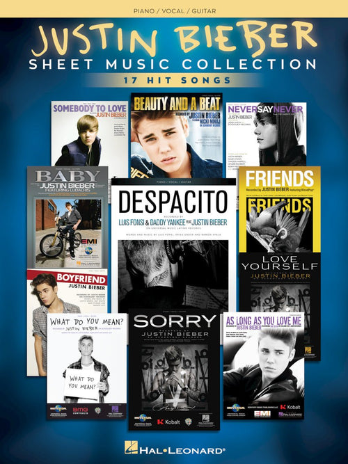 Justin Bieber Sheet Music Collection 17 Hits Songs Hal Leonard Corporation Music Books for sale canada