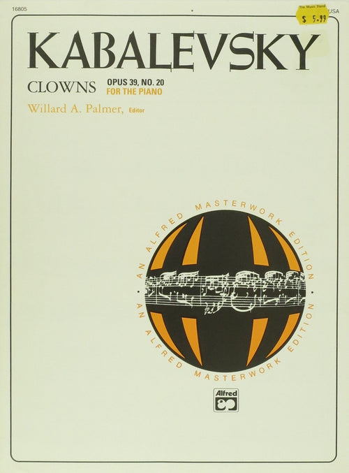 Kabalevsky Clowns, Opus 39, No. 20 for Piano Default Alfred Music Publishing Music Books for sale canada