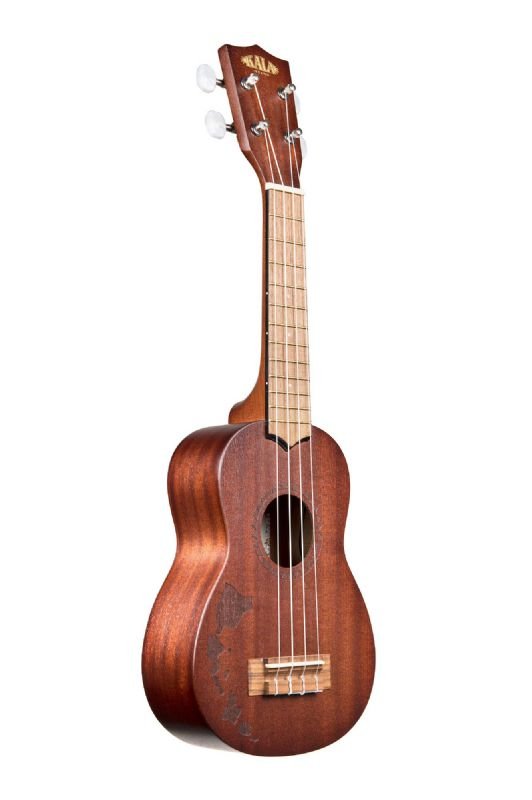 KALA Satin Mahogany Soprano w Hawaiian Islands Ukulele
