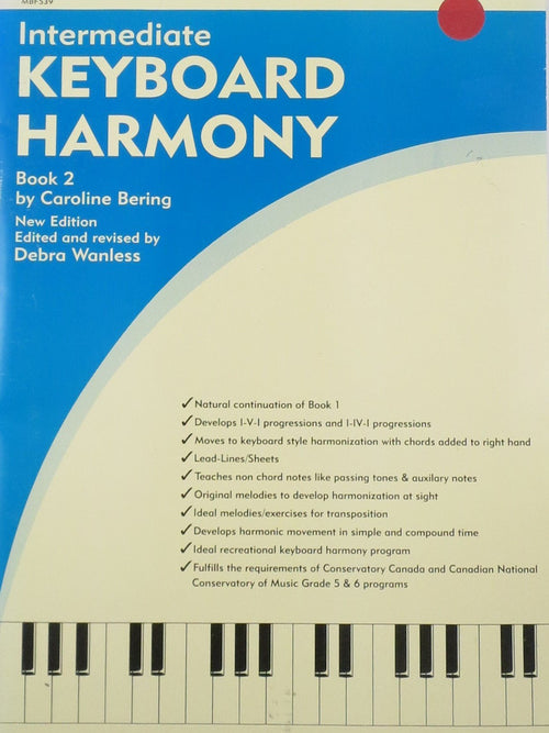 Keyboard Harmony Intermediate, Book 2 Mayfair Music Music Books for sale canada