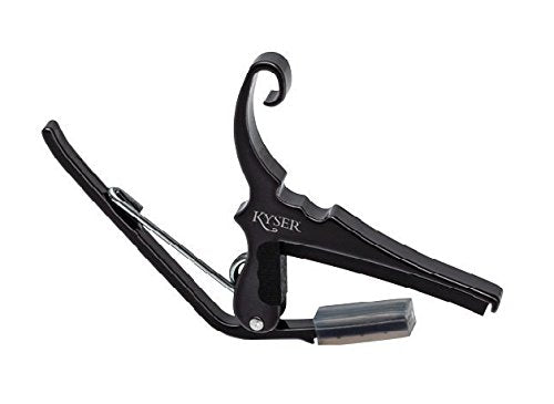 Kyser Quick-Change 6 String Guitar Acoustic Capo Black Chrome Kyser Musical Products Guitar Accessories for sale canada
