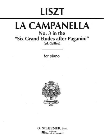 LISZT La Campanella (No. 3 in 6 Grand Etudes after N. Paganini) Piano Solo Hal Leonard Corporation Music Books for sale canada