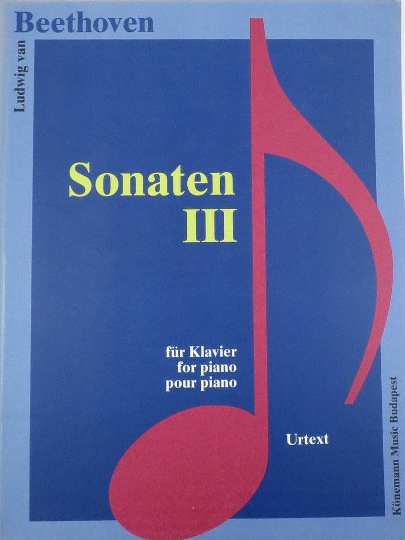 Ludwig van Beethoven, Sonaten III (Urtesxt) Konemann Music Budapest Music Books for sale canada