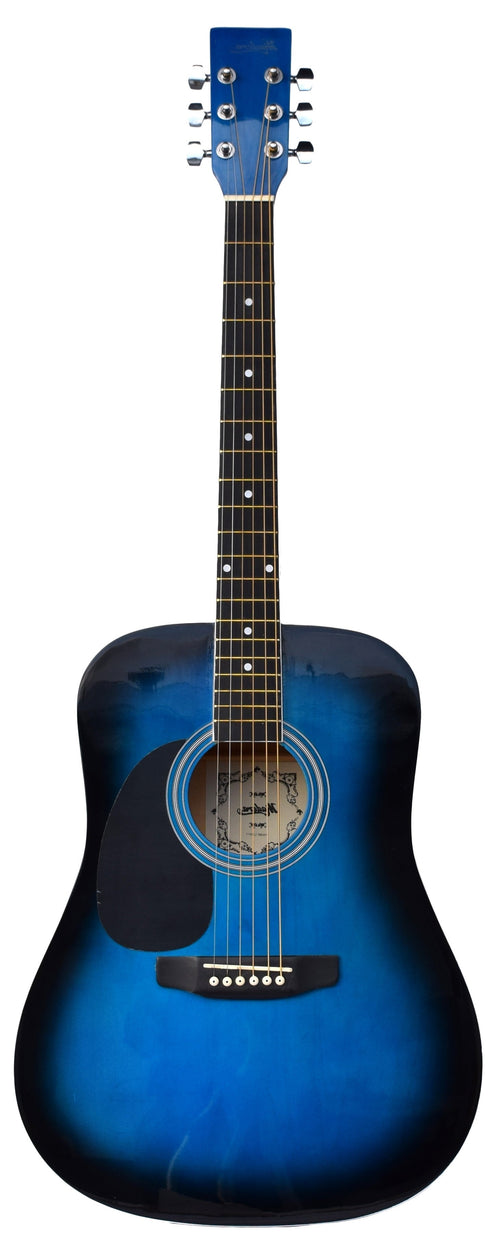 Madera LD411-LH Acoustic Full Size Left Handed Guitar Blue Burst Madera Instrument for sale canada