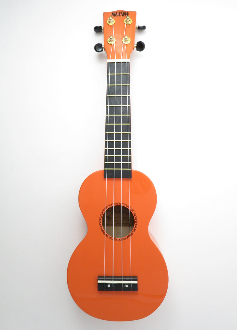 Mahalo Rainbow "R" Series Soprano Ukulele w/Bag Orange Mahalo Ukulele for sale canada