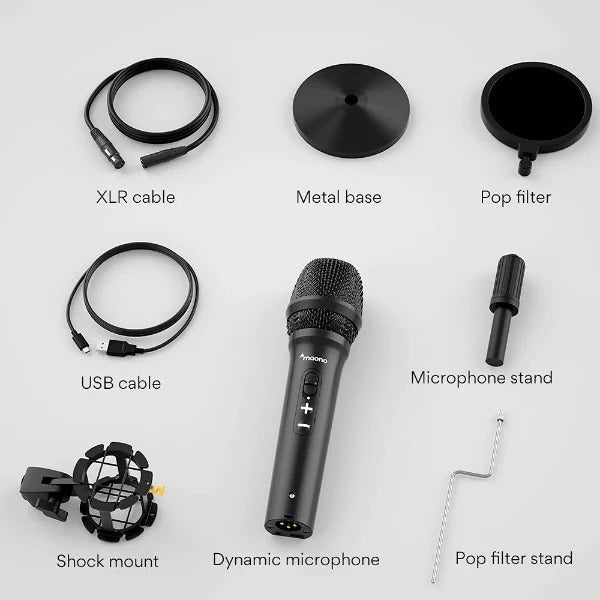 Maono HD300 USB/XLR Dynamic Broadcast Microphone with Pop Filter and Stand Maono Accessories for sale canada