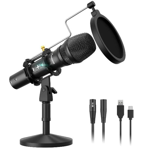 Maono HD300 USB/XLR Dynamic Broadcast Microphone with Pop Filter and Stand Maono Accessories for sale canada
