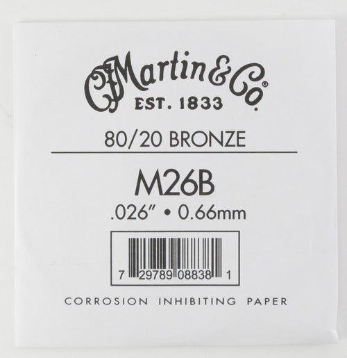 Martin & Co M26B Single Guitar String Bronze 0.66mm Martin & Co. Stringed Accessories for sale canada