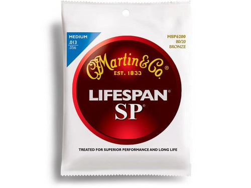 Martin SP Lifespan Bronze Acoustic Guitar Strings, Medium .013-.056 Martin & Co. Guitar Accessories for sale canada