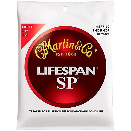 Martin SP Lifespan Phosphor Bronze Acoustic Guitar Strings Light / .012-.054 Martin & Co. Guitar Accessories for sale canada