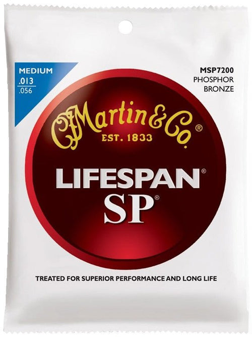 Martin SP Lifespan Phosphor Bronze Acoustic Guitar Strings Medium / .013-.056 Martin & Co. Guitar Accessories for sale canada