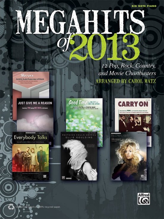 Megahits of 2013, Big Note Piano Default Alfred Music Publishing Music Books for sale canada