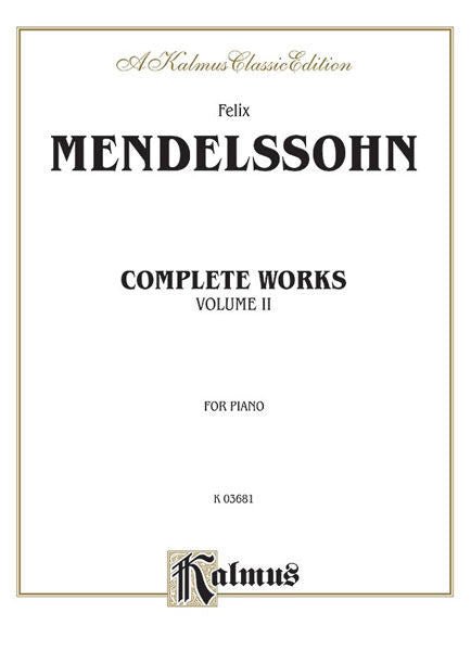 Mendelson, Complete Works, Volume II Default Alfred Music Publishing Music Books for sale canada