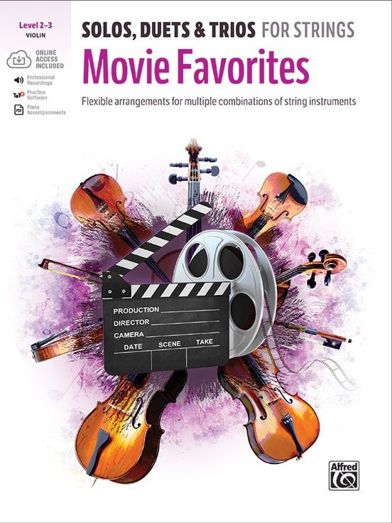 Movie Favorites Level 2-3 Violin, Book & Online Access Alfred Music Publishing Music Books for sale canada