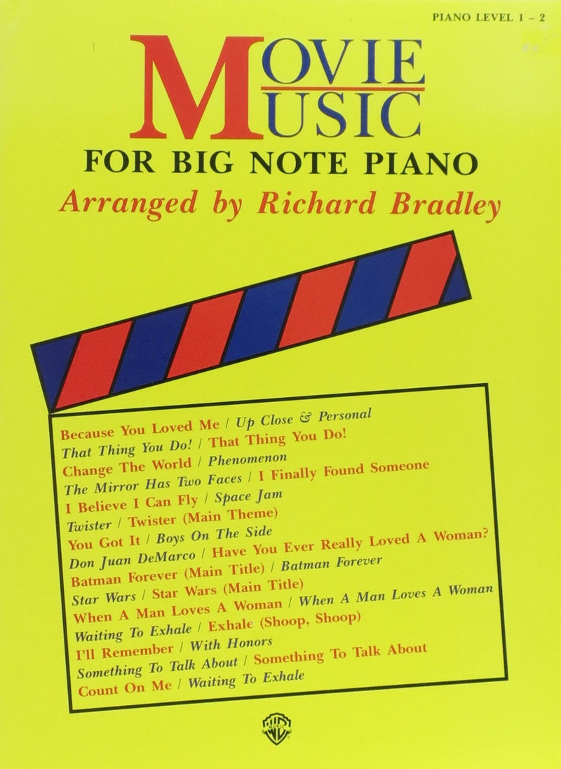 Movie Music for Big Note Piano Default Alfred Music Publishing Music Books for sale canada