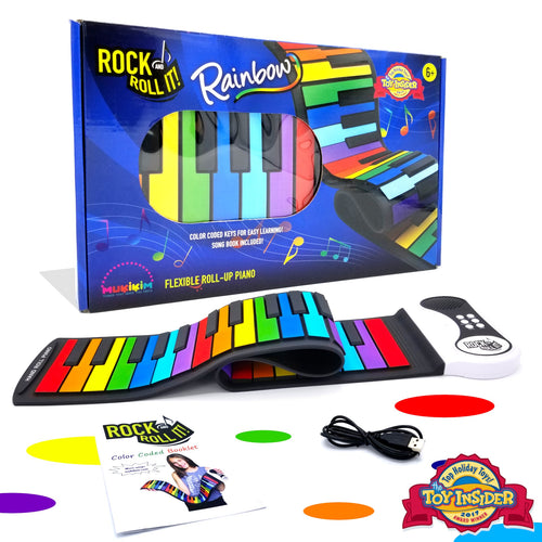 Mukikim Rock and Roll It! Flexible Roll-Up RAINBOW PIANO Mukikim Instrument for sale canada