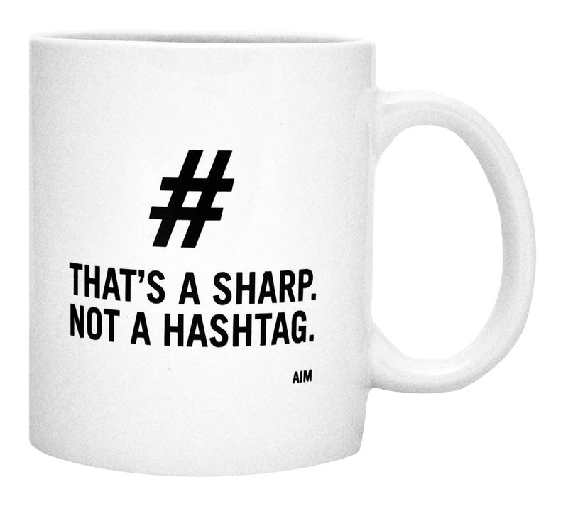 Music Mug That's a Sharp Not a Hashtag Aim Gifts Novelty for sale canada