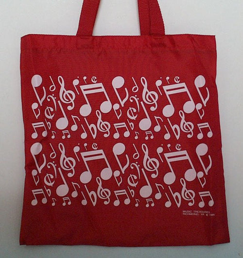 Music Note Tote Bag Musical Notes - Red Music Treasures Accessories for sale canada