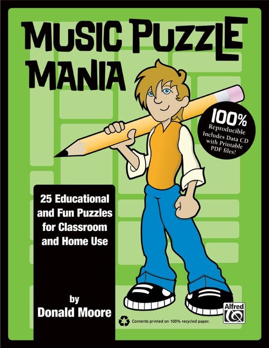 Music Puzzle Mania, with CD Alfred Music Publishing Music Books for sale canada