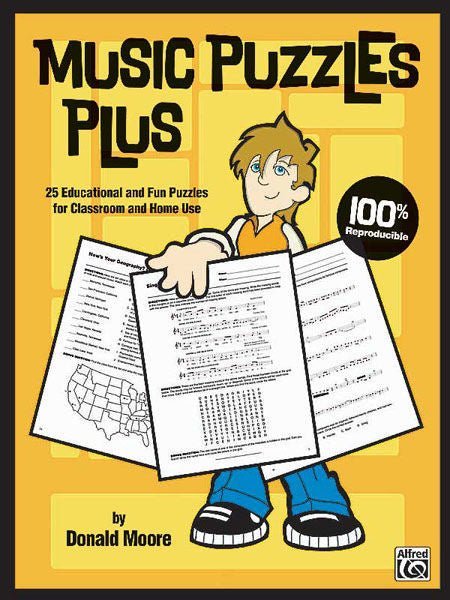 Music Puzzles Plus 25 Educational and Fun Puzzles for Classroom and Home Use Default Alfred Music Publishing Music Books for sale canada