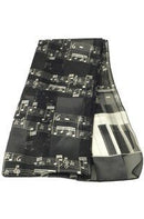 Music Staff and Keyboard Scarf - Black Aim Gifts Novelty for sale canada