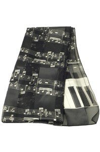 Music Staff and Keyboard Scarf - Black Aim Gifts Novelty for sale canada