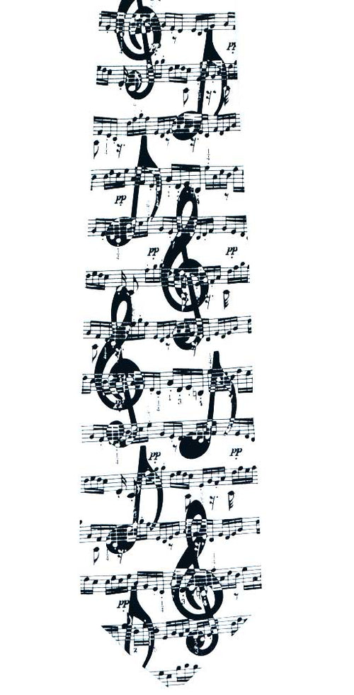 Music Ties - B & W Clef Note Music Treasures Novelty for sale canada