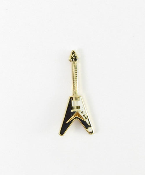 MUSICAL PIN Black Flying V Guitar Aim Gifts Accessories for sale canada
