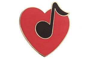 MUSICAL PIN Heart with Note Aim Gifts Accessories for sale canada