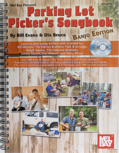 Parking Lot Picker's Songbook for Banjo (Book & 2CDs) Default Mel Bay Publications, Inc. Music Books for sale canada