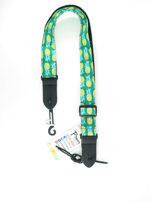 Perri's Leathers Ukulele Straps FWS15 Pineapples/Green Perri's Ukulele Accessories for sale canada