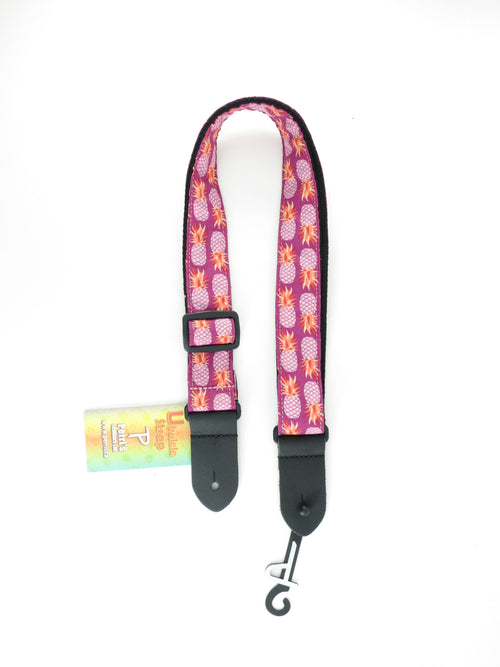 Perri's Leathers Ukulele Straps FWS15 Pineapples/Pink Perri's Ukulele Accessories for sale canada