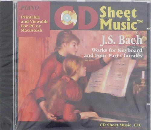 Piano Sheet Music CD, J.S. Bach CD Sheet Music CD for sale canada