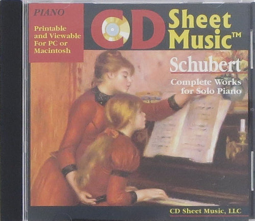 Piano Sheet Music CD, Schubert CD Sheet Music CD for sale canada
