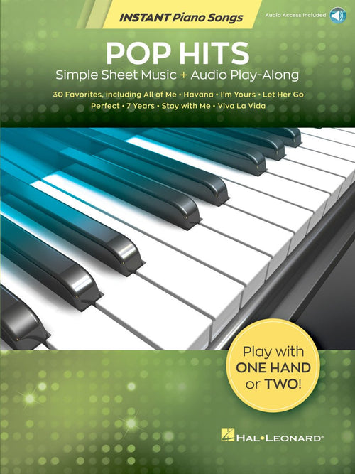 POP HITS – INSTANT PIANO SONGS Simple Sheet Music + Audio Play-Along Hal Leonard Corporation Music Books for sale canada