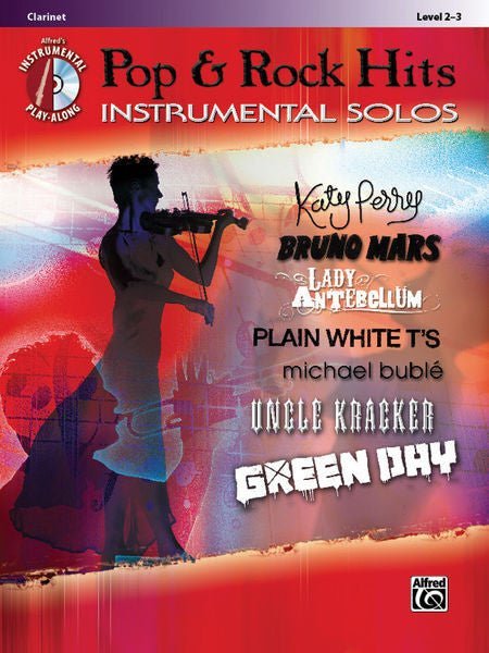 Pop & Rock Hits Instrumental Solos - Level 2-3, Clarinet (Book & CD) Default Alfred Music Publishing Music Books for sale canada