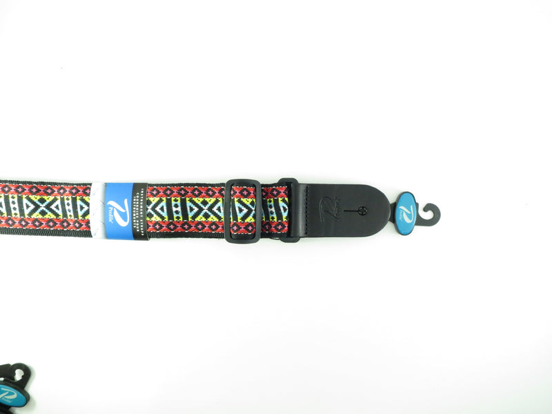 Profile 2' Jacquard Weave Edging Pattern Guitar Strap PGS625 Red/Yellow Profile Guitar Accessories for sale canada