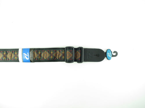 Profile 2' Jacquard Weave Edging Pattern Guitar Strap PGS625 Green/Burgandy Profile Guitar Accessories for sale canada