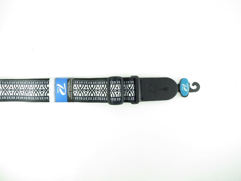 Profile 620 Series 2” Jacquered Weave Nylon Guitar Straps Black & White Edging Profile Guitar Accessories for sale canada