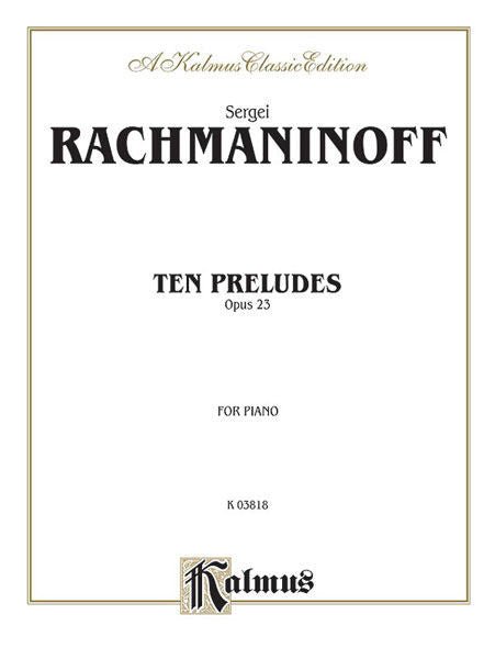 Rachmaninoff, Ten Preludes, Op. 23 Default Alfred Music Publishing Music Books for sale canada