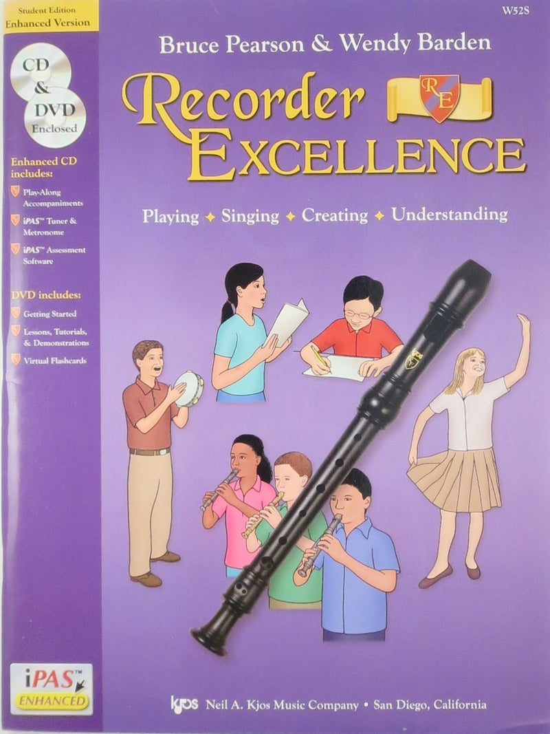 Recorder Excellence (Book & CD/DVD) Kjos (Neil A.) Music Co ,U.S. Music Books for sale canada