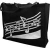 Reusable Music Note Tote Bag Black Aim Gifts Accessories for sale canada