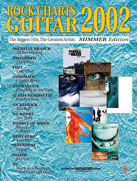 Rock Charts Guitar 2002: Summer Edition Default Alfred Music Publishing Music Books for sale canada