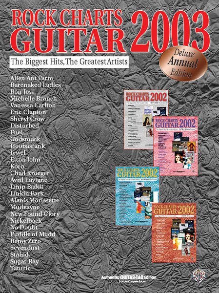 Rock Charts Guitar 2003: Deluxe Annual Edition Default Alfred Music Publishing Music Books for sale canada