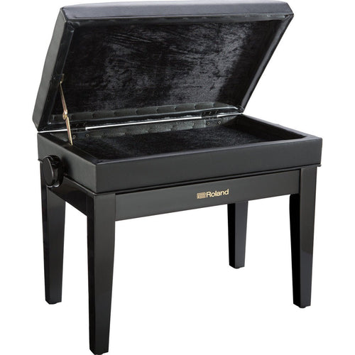 Roland RPB-400PE Piano Bench with Adjustable Cushioned Seat, Polished Ebony Roland Piano Accessories for sale canada