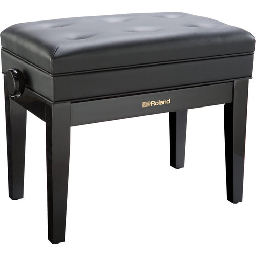 Roland RPB-400PE Piano Bench with Adjustable Cushioned Seat, Polished Ebony Roland Piano Accessories for sale canada